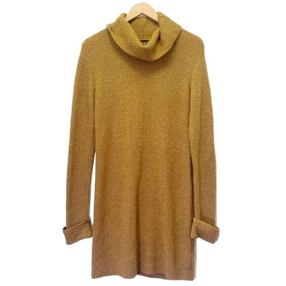 Kuhl Makenna Wool Blend Cozy Sweater Dress Golden Mustard Tan Women’s Size Small - Picture 1 of 9